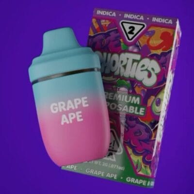 Shorties Grape Ape 2g live resin and liquid diamond disposable