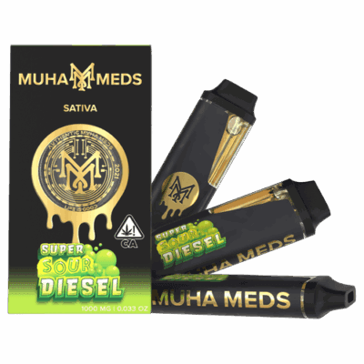 Muha Meds Super Sour Diesel 2g THC distillate bar
