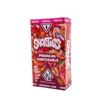 Shorties Wedding Cake 2g live resin and liquid diamond disposable