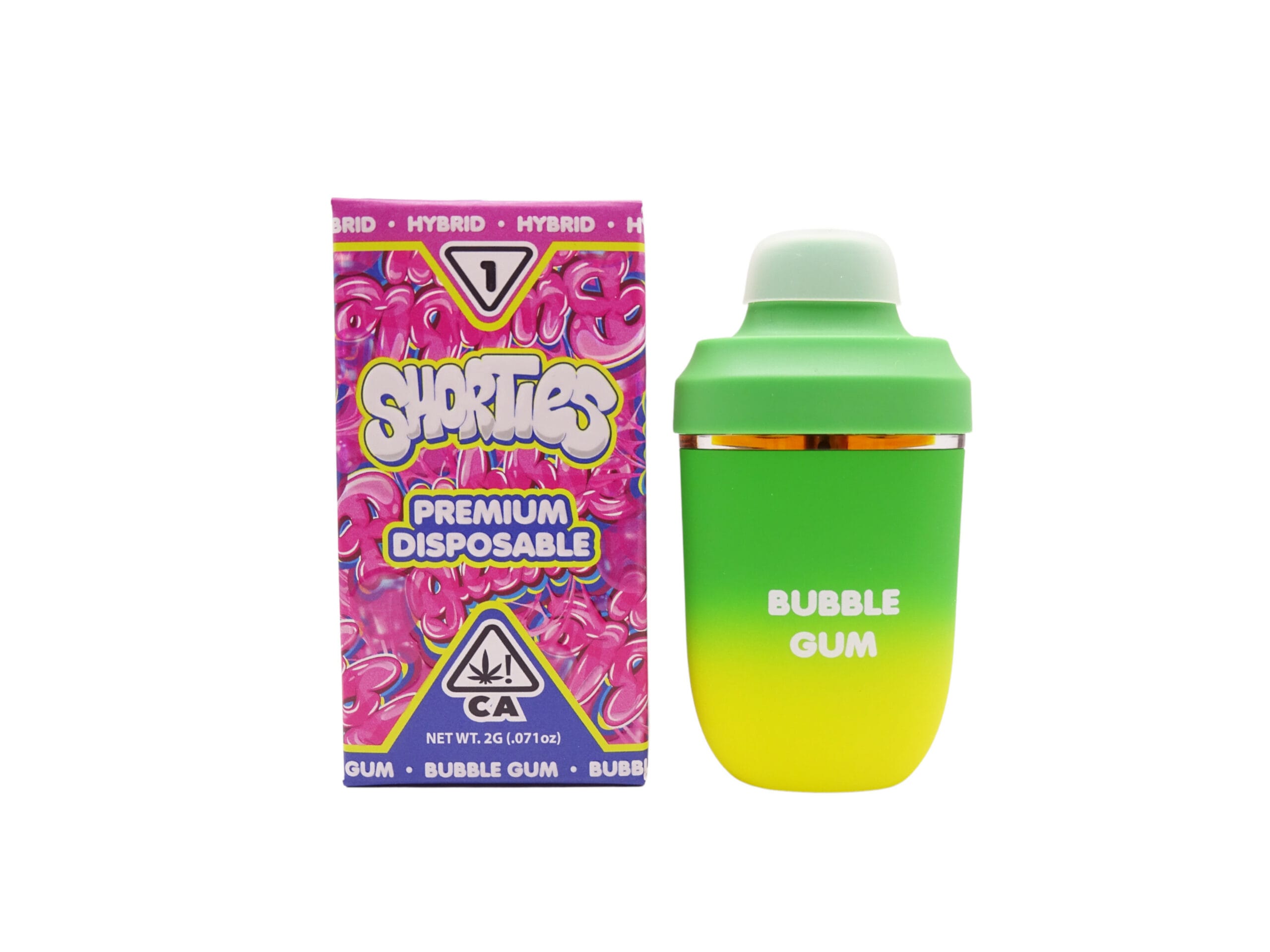 Shorties Bubble Gum 2g live resin and liquid diamond disposable