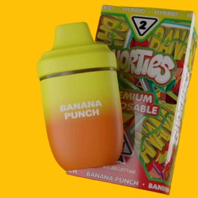 Shorties Banana Punch 2g live resin and liquid diamond disposable