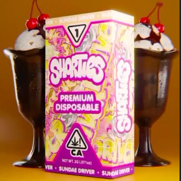 Shorties Sundae Driver 2g live resin and liquid diamond disposable