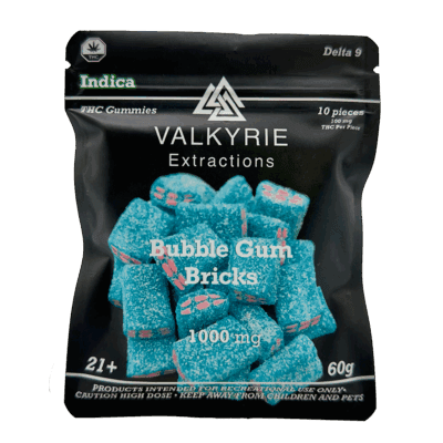 Alternative view of Valkyrie - Bubble Gum Bricks 1000mg THC