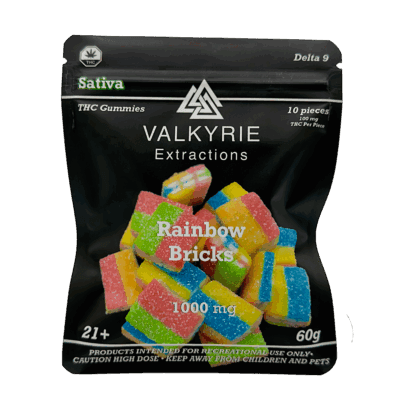 Alternative view of Valkyrie - Rainbow Bricks 1000mg THC